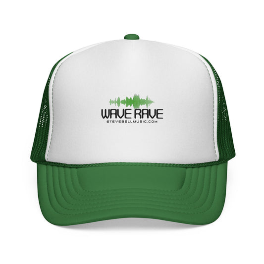 Wave Rave Trucker Hat — Retro Soundwave Mesh Cap for Music Fans
