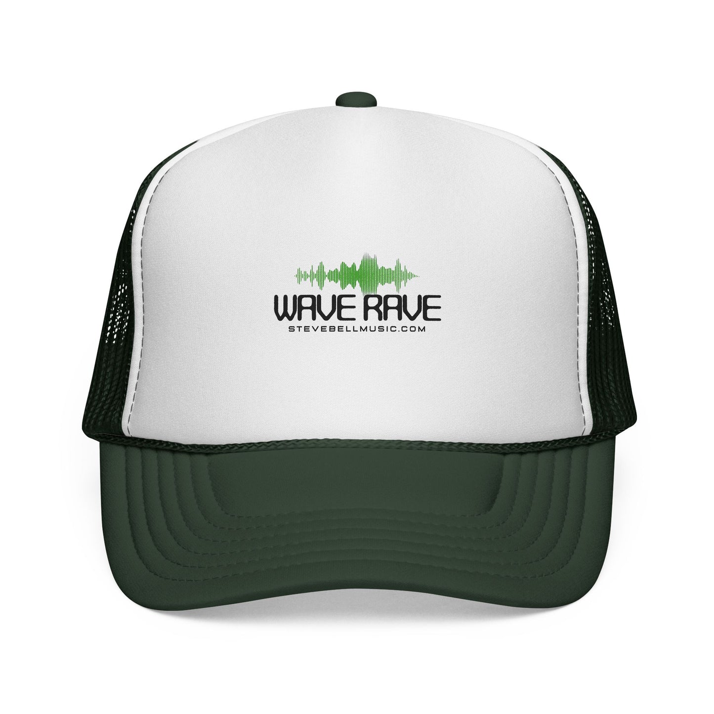 Wave Rave Trucker Hat — Retro Soundwave Mesh Cap for Music Fans