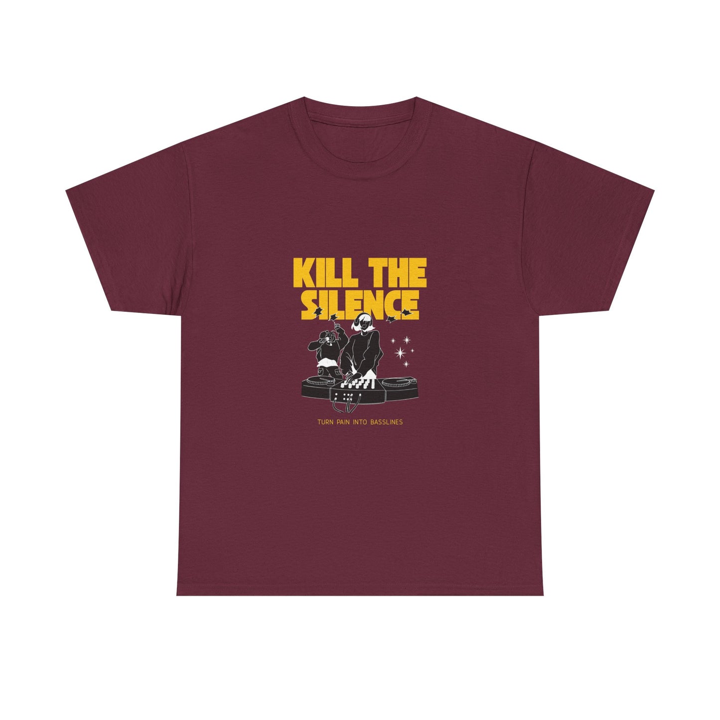 Kill The Silence DJ T-Shirt — Graphic DJ Tee for Nightclub DJs & EDM Fans