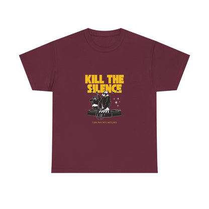 Kill The Silence DJ T-Shirt — Graphic DJ Tee for Nightclub DJs & EDM Fans