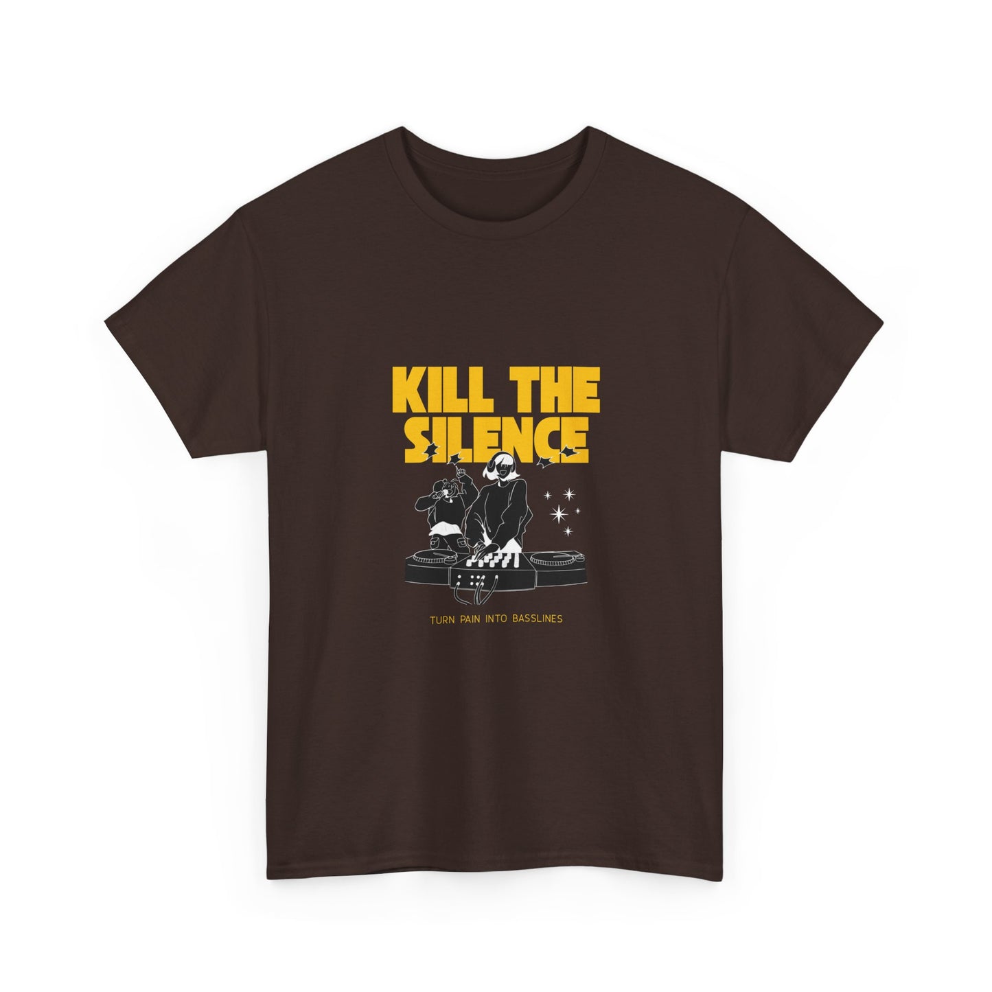 Kill The Silence DJ T-Shirt — Graphic DJ Tee for Nightclub DJs & EDM Fans