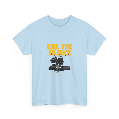 Kill The Silence DJ T-Shirt — Graphic DJ Tee for Nightclub DJs & EDM Fans