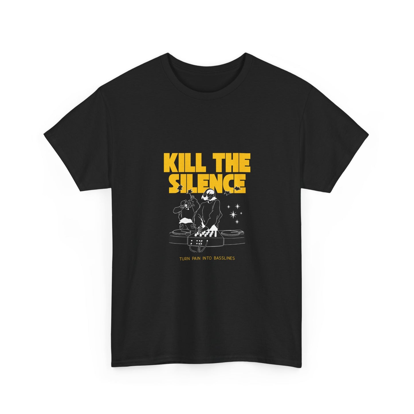 Kill The Silence DJ T-Shirt — Graphic DJ Tee for Nightclub DJs & EDM Fans