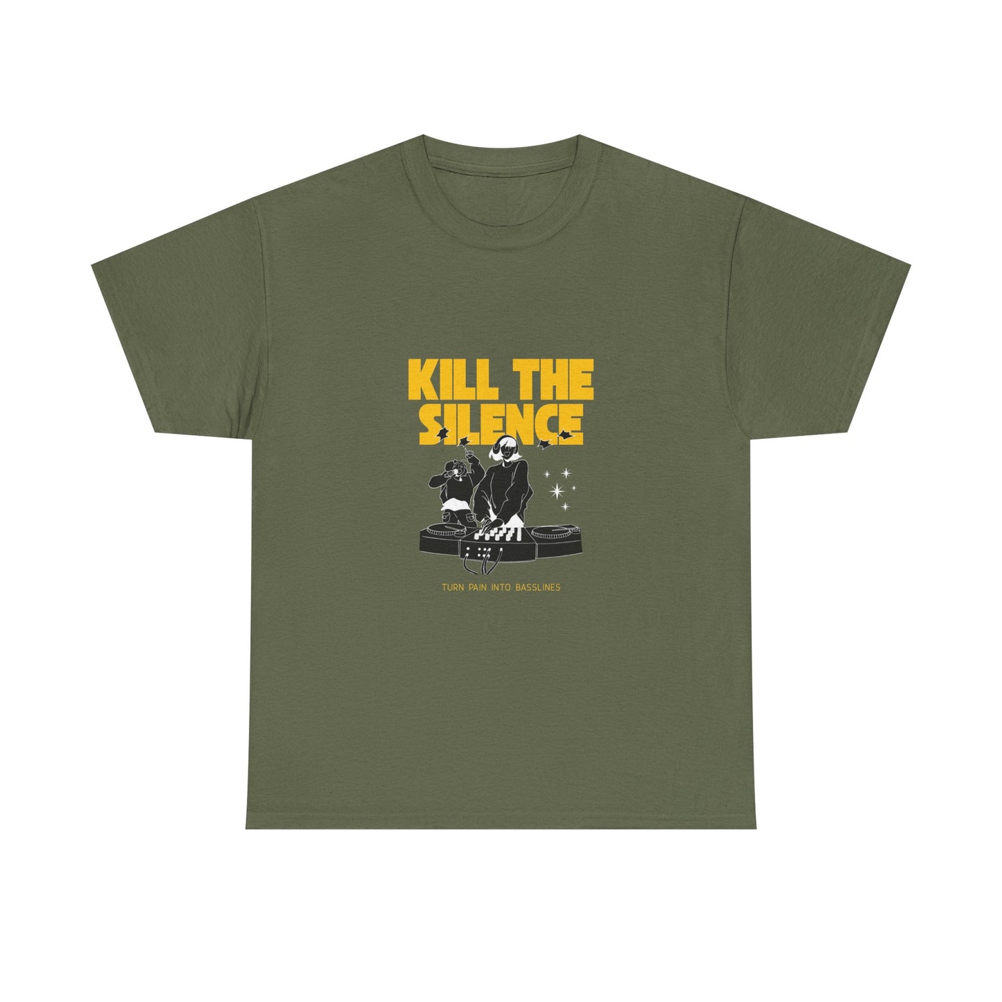Kill The Silence DJ T-Shirt — Graphic DJ Tee for Nightclub DJs & EDM Fans