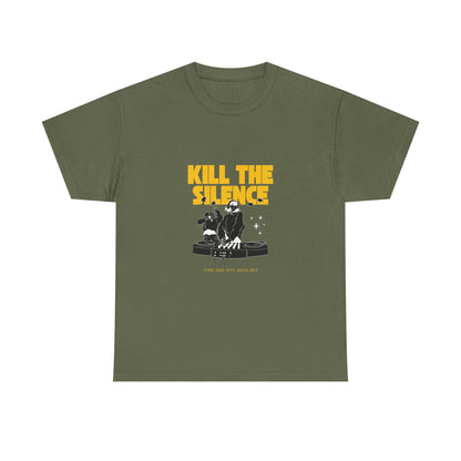 Kill The Silence DJ T-Shirt — Graphic DJ Tee for Nightclub DJs & EDM Fans