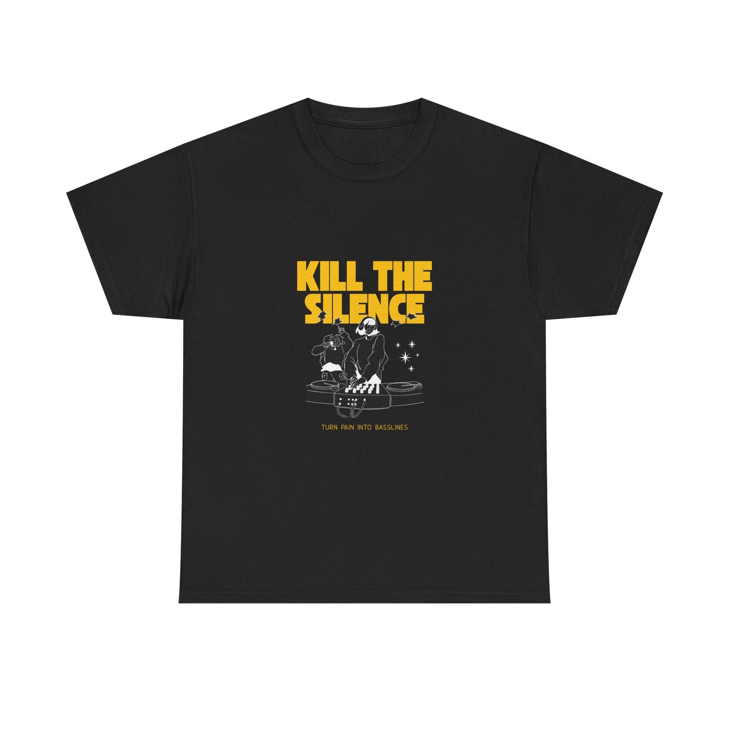 Kill The Silence DJ T-Shirt — Graphic DJ Tee for Nightclub DJs & EDM Fans