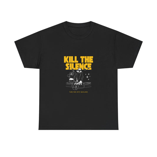 Kill The Silence DJ T-Shirt — Graphic DJ Tee for Nightclub DJs & EDM Fans