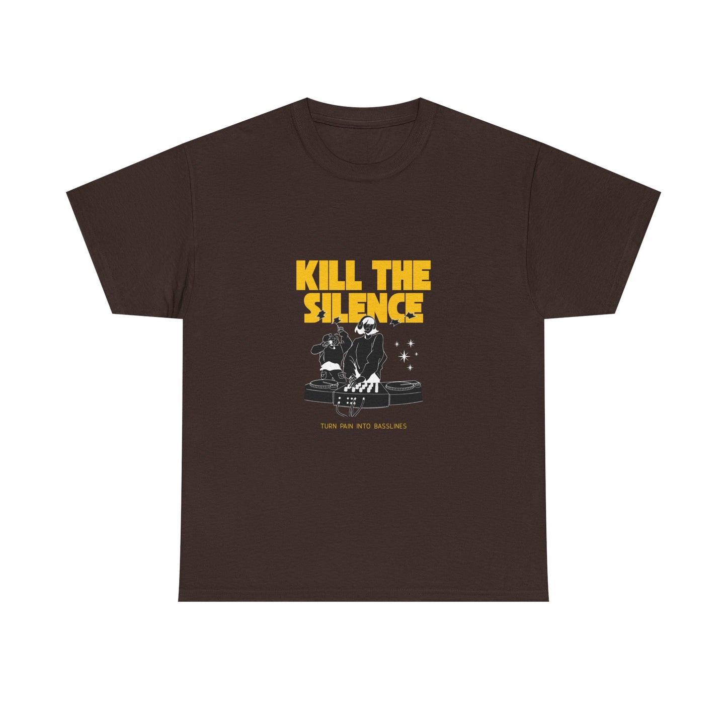 Kill The Silence DJ T-Shirt — Graphic DJ Tee for Nightclub DJs & EDM Fans