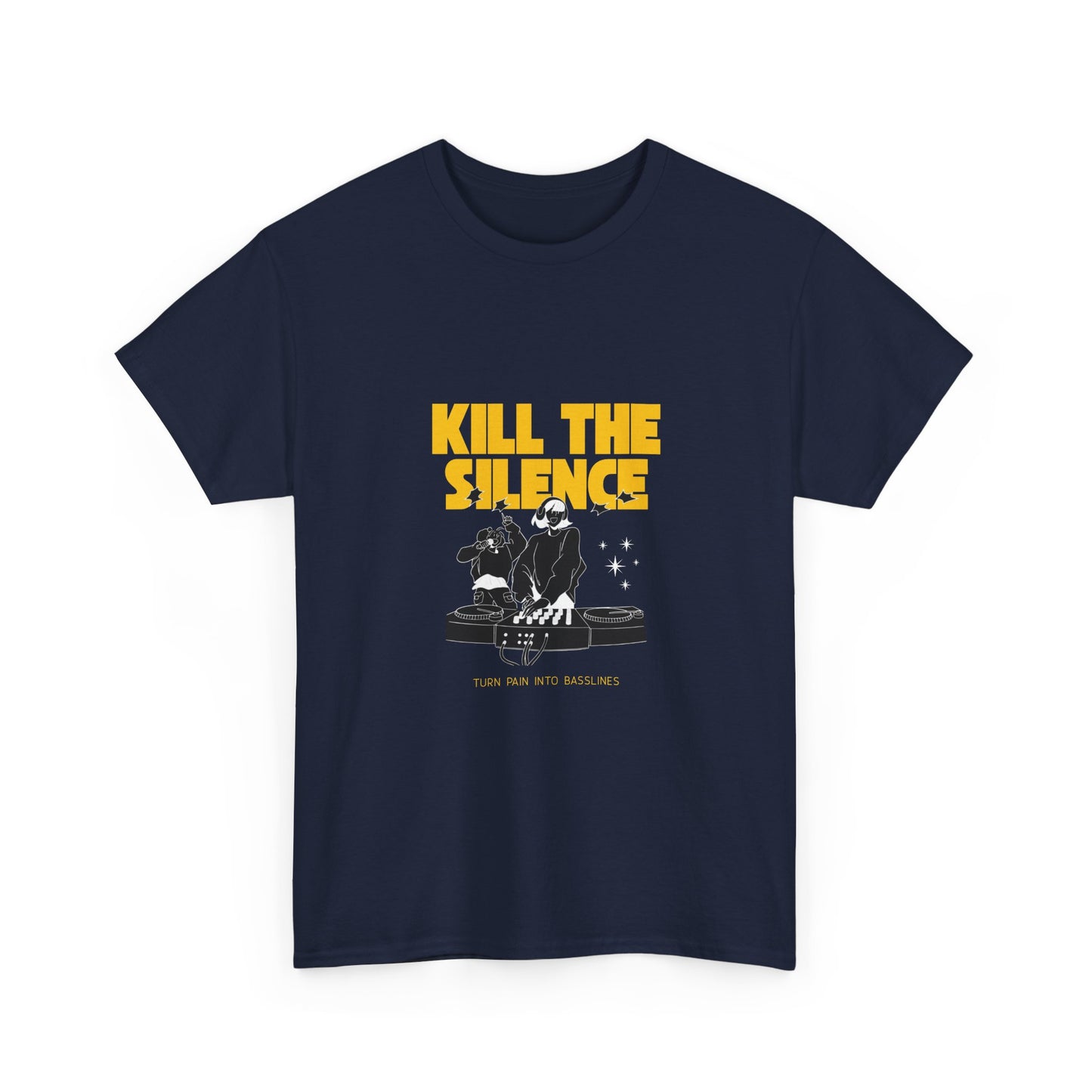 Kill The Silence DJ T-Shirt — Graphic DJ Tee for Nightclub DJs & EDM Fans