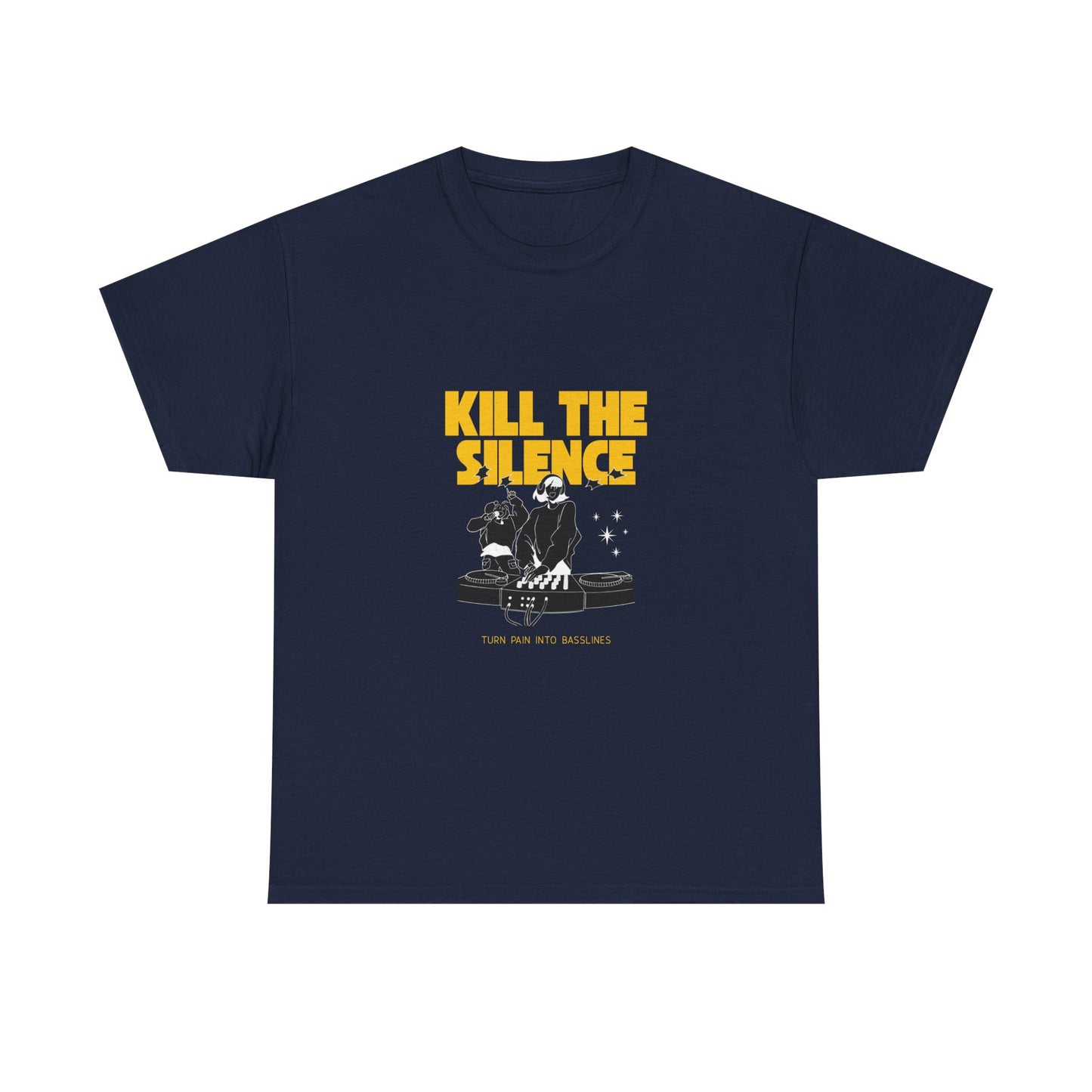 Kill The Silence DJ T-Shirt — Graphic DJ Tee for Nightclub DJs & EDM Fans