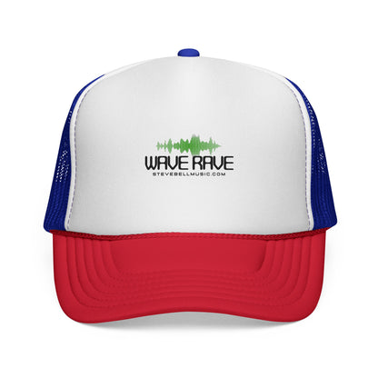 Wave Rave Trucker Hat — Retro Soundwave Mesh Cap for Music Fans