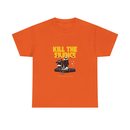 Kill The Silence DJ T-Shirt — Graphic DJ Tee for Nightclub DJs & EDM Fans