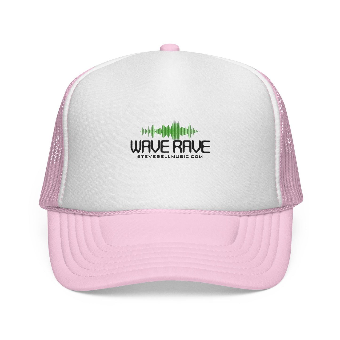Wave Rave Trucker Hat — Retro Soundwave Mesh Cap for Music Fans